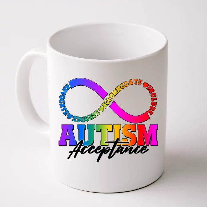 Autism Acceptance Infinity Symbol Front & Back Coffee Mug