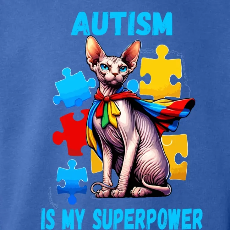 Autism Awareness Is My Superpower Cat Gift Toddler Hoodie