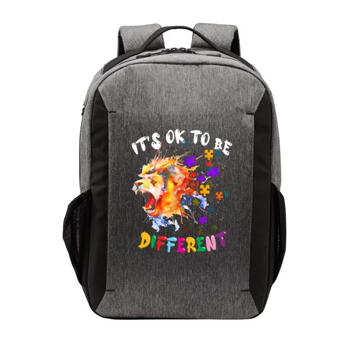 Autism Awareness It Is Ok To Be Different Colorful Lion Cute Gift Vector Backpack