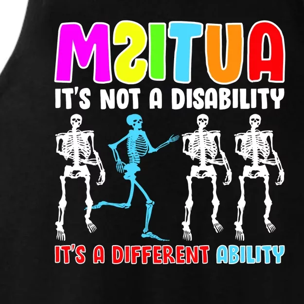 Autism Awareness It's Not A Disability It's An Ability Awareness Ladies Tri-Blend Wicking Tank