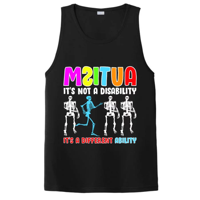 Autism Awareness It's Not A Disability It's An Ability Awareness Performance Tank