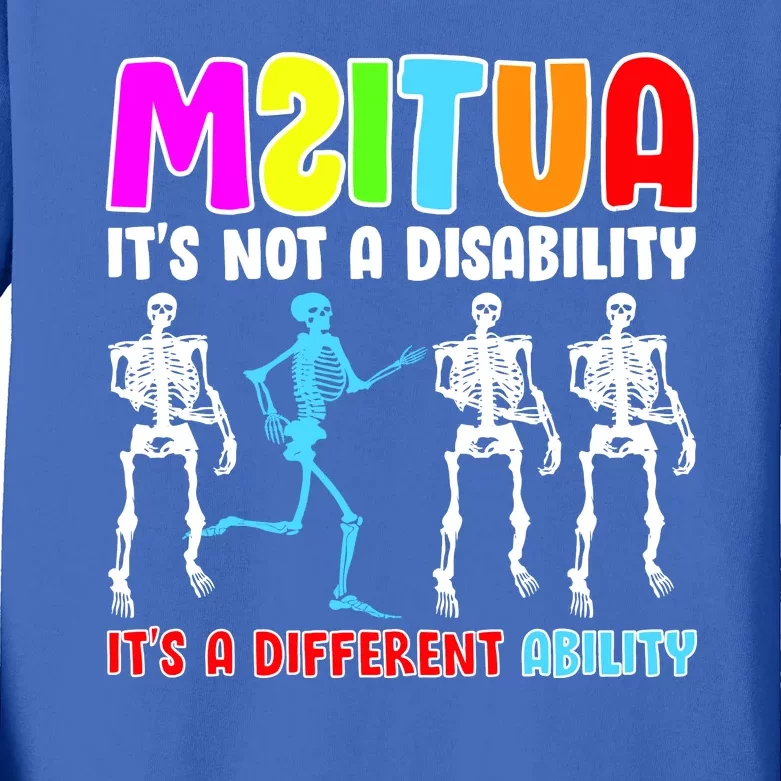 Autism Awareness It's Not A Disability It's An Ability Awareness Kids Long Sleeve Shirt