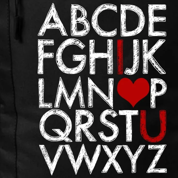 Alphabet ABC I Love You Valentines Day Daily Commute Backpack