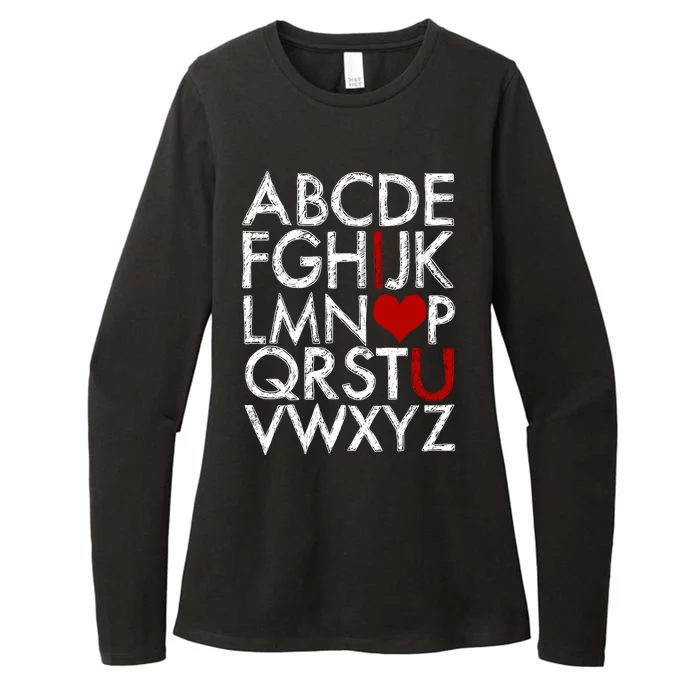 Alphabet ABC I Love You Valentines Day Womens CVC Long Sleeve Shirt