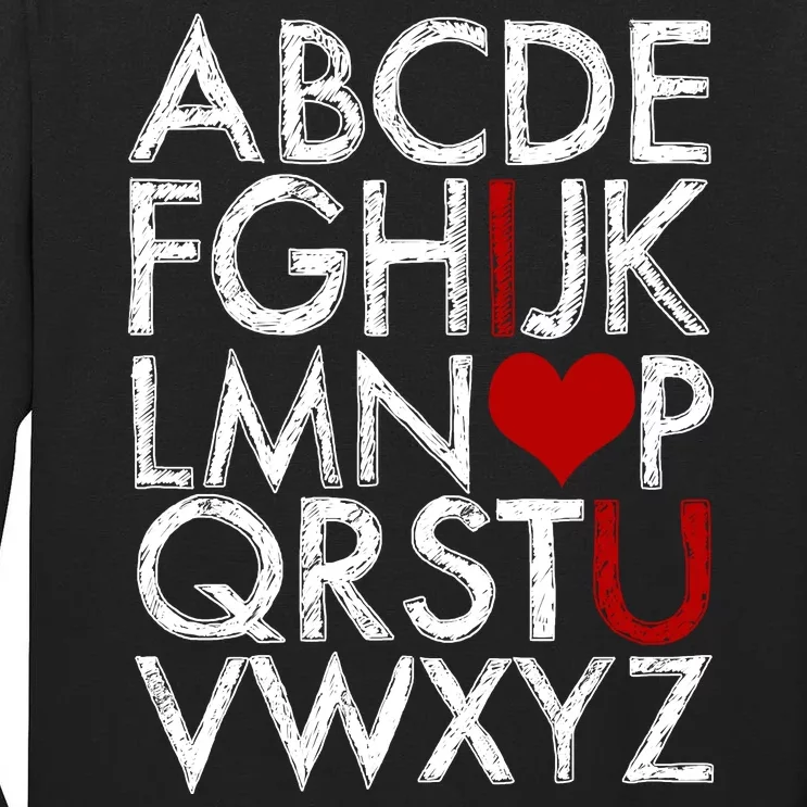 Alphabet ABC I Love You Valentines Day Tall Long Sleeve T-Shirt