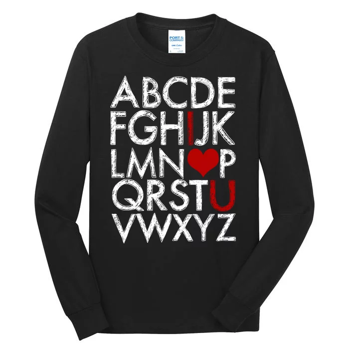 Alphabet ABC I Love You Valentines Day Tall Long Sleeve T-Shirt