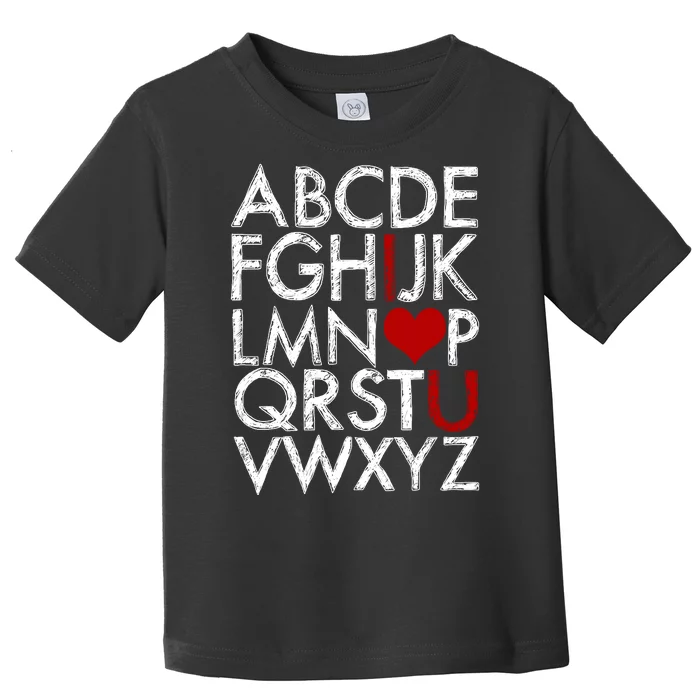 Alphabet ABC I Love You Valentines Day Toddler T-Shirt