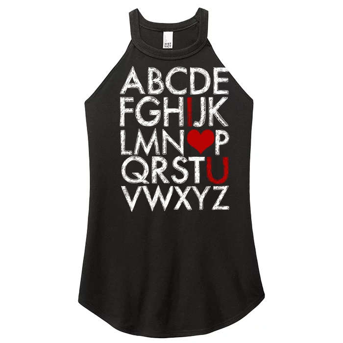 Alphabet ABC I Love You Valentines Day Women’s Perfect Tri Rocker Tank