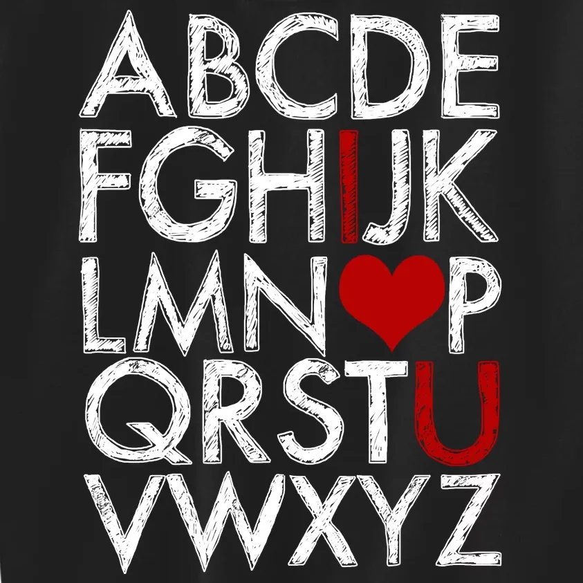 Alphabet ABC I Love You Valentines Day Kids Sweatshirt