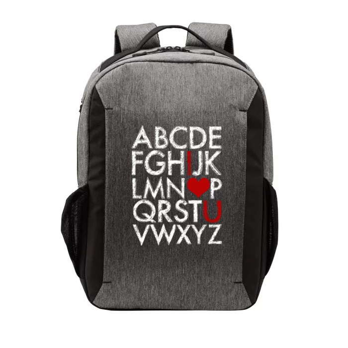 Alphabet ABC I Love You Valentines Day Vector Backpack