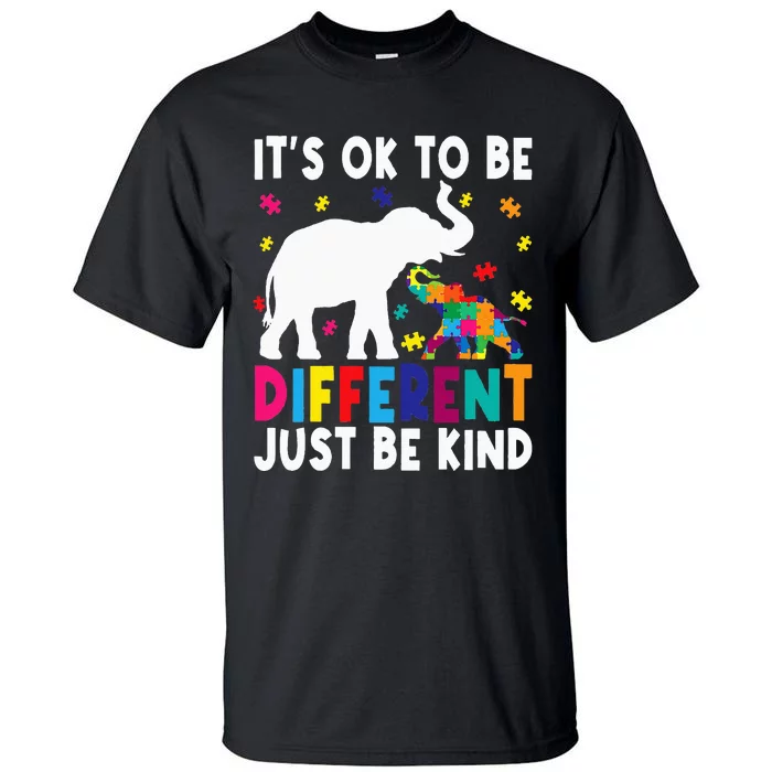 autism awareness its ok to be different just be kind Tall T-Shirt