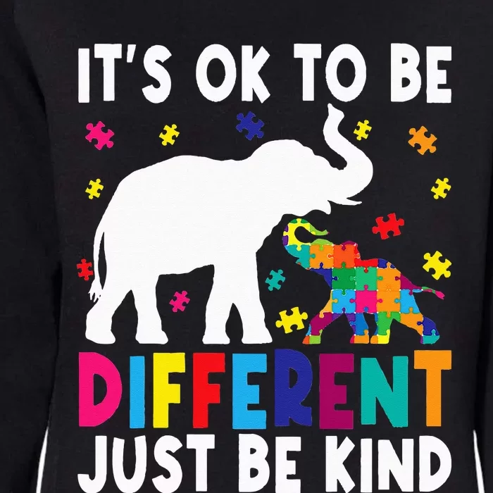 autism awareness its ok to be different just be kind Womens California Wash Sweatshirt