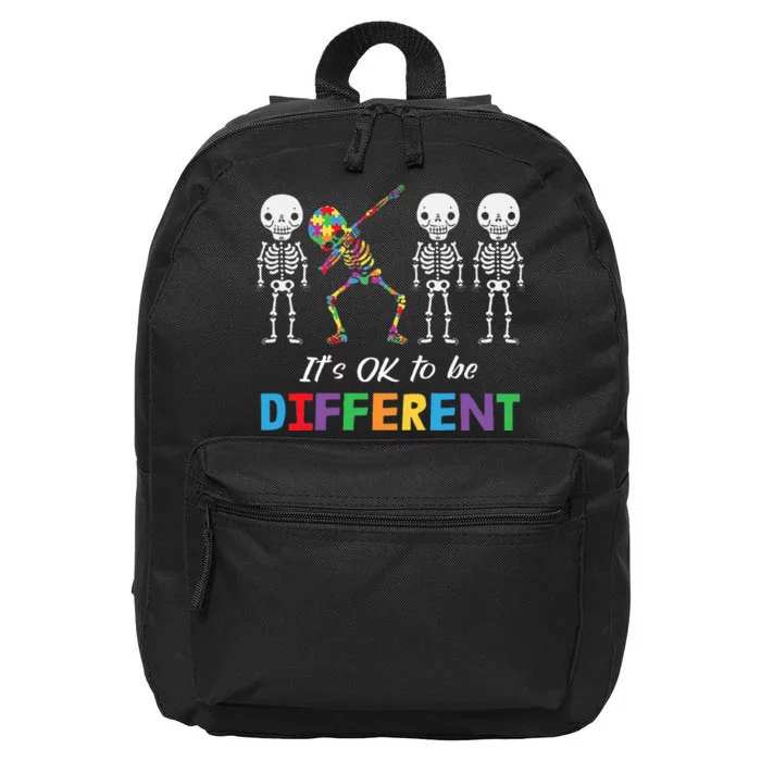 Autism Awareness  Its Ok To Be Different 16 in Basic Backpack