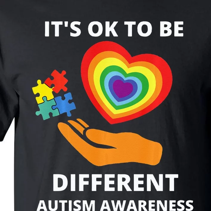 autism awareness its ok to be different Tall T-Shirt