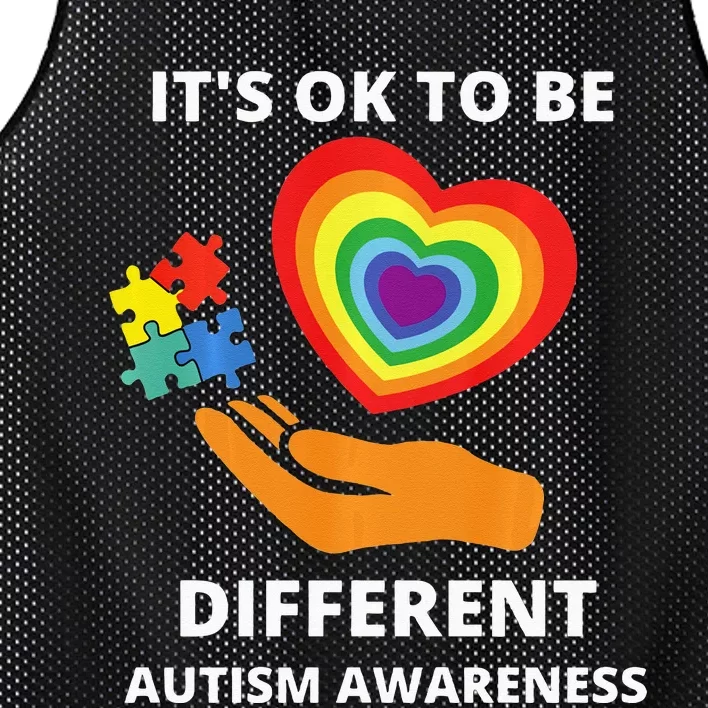 autism awareness its ok to be different Mesh Reversible Basketball Jersey Tank