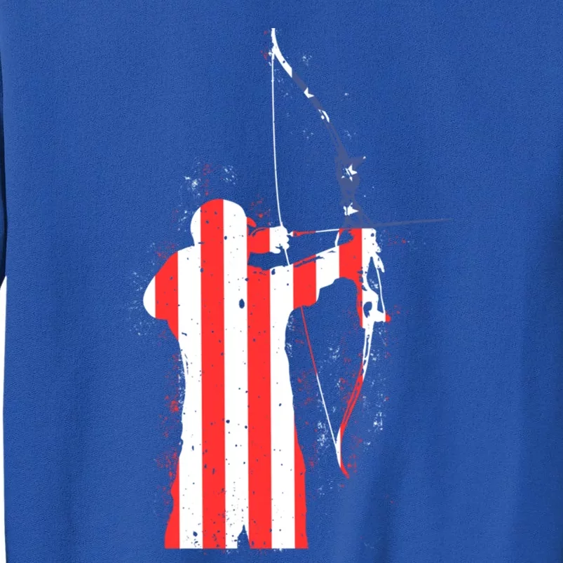 Archery Archer Independence Day Bow Bowhunter Patriotic Gift Tall Sweatshirt