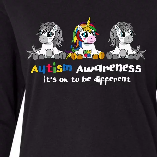 Autism Awareness It's OK To Be Different Womens Cotton Relaxed Long Sleeve T-Shirt