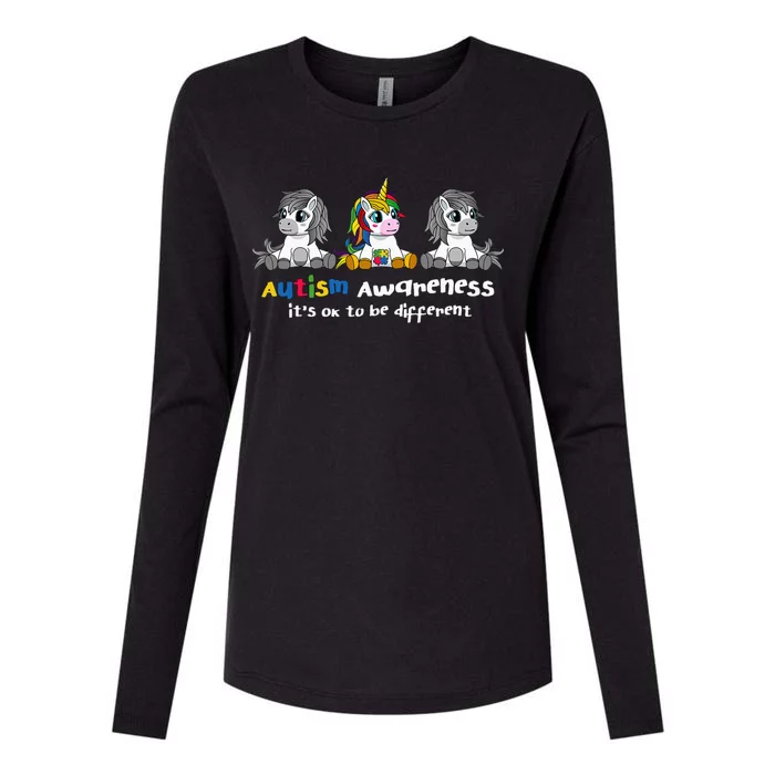 Autism Awareness It's OK To Be Different Womens Cotton Relaxed Long Sleeve T-Shirt