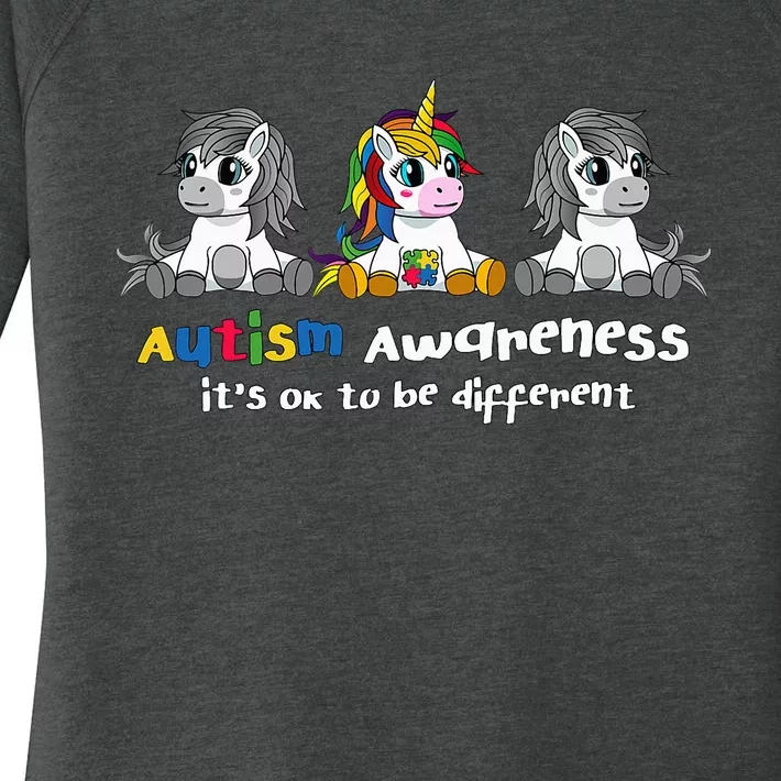 Autism Awareness It's OK To Be Different Women's Perfect Tri Tunic Long Sleeve Shirt