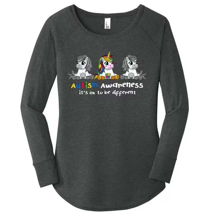 Autism Awareness It's OK To Be Different Women's Perfect Tri Tunic Long Sleeve Shirt