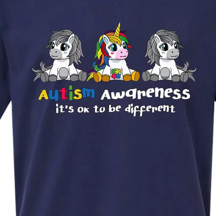 Autism Awareness It's OK To Be Different Sueded Cloud Jersey T-Shirt