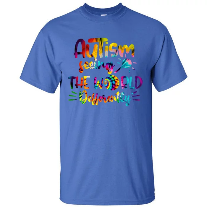 Autism Awareness Inspirational Quote Tie Dye Unity Meaningful Gift Tall T-Shirt