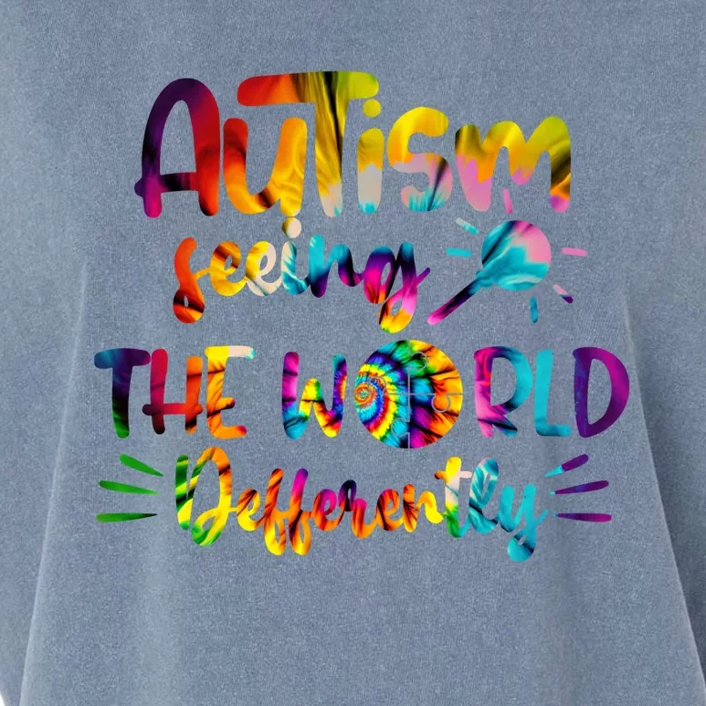 Autism Awareness Inspirational Quote Tie Dye Unity Meaningful Gift Garment-Dyed Women's Muscle Tee