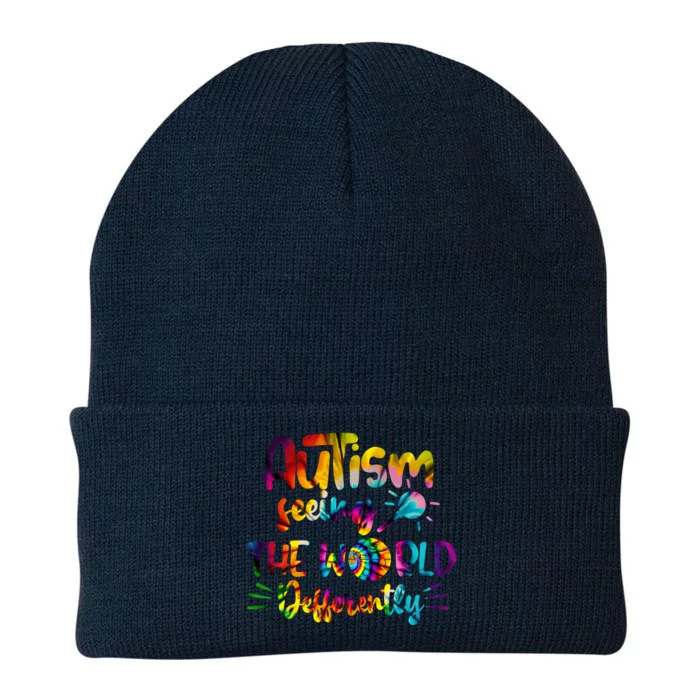 Autism Awareness Inspirational Quote Tie Dye Unity Meaningful Gift Knit Cap Winter Beanie