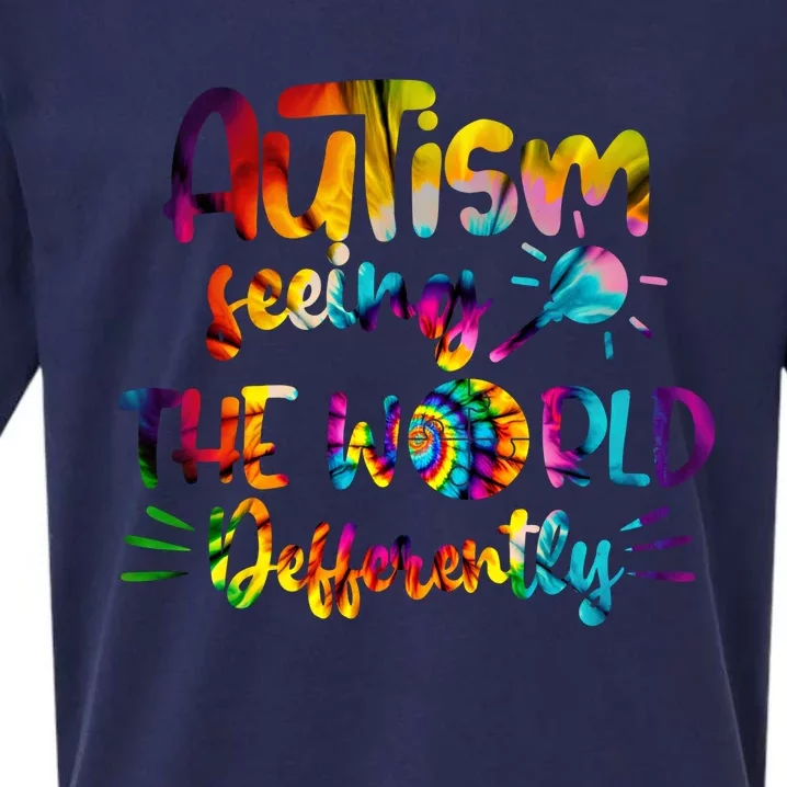 Autism Awareness Inspirational Quote Tie Dye Unity Meaningful Gift Sueded Cloud Jersey T-Shirt