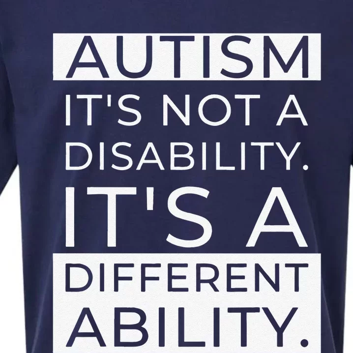 Autism Awareness It's Not A Disability Sueded Cloud Jersey T-Shirt