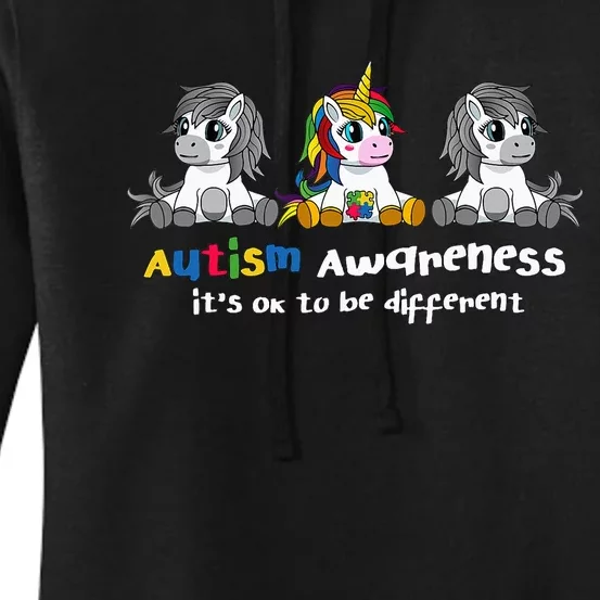 Autism Awareness It's OK To Be Different Women's Pullover Hoodie