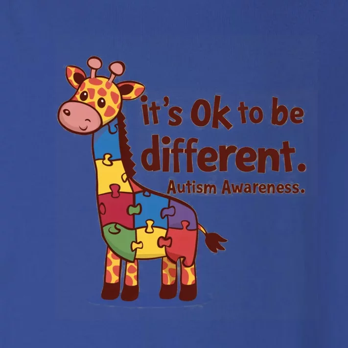 Autism Awareness ItS Ok To Be Different With Giraffe Cute Gift Toddler Long Sleeve Shirt