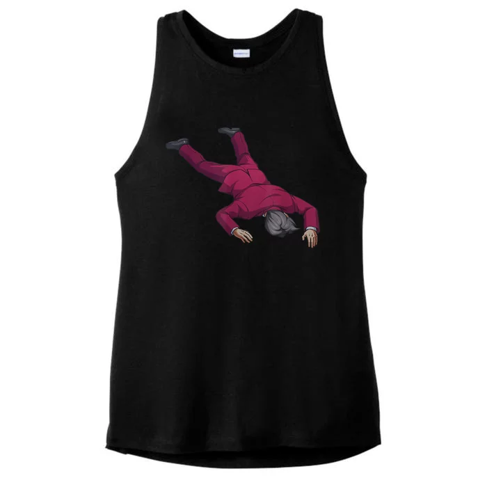 Ace Attorney Investigations Collection Faceplant Edgeworth Ladies Tri-Blend Wicking Tank