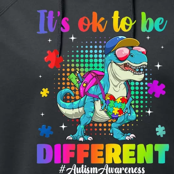 Autism Awareness Its Ok To Be Different Performance Fleece Hoodie