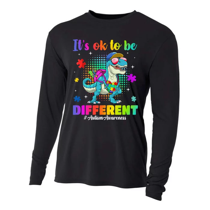 Autism Awareness Its Ok To Be Different Cooling Performance Long Sleeve Crew