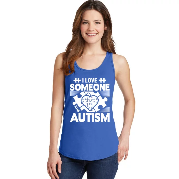 Autism Awareness I Love Someone With Autism Cute Gift Ladies Essential Tank