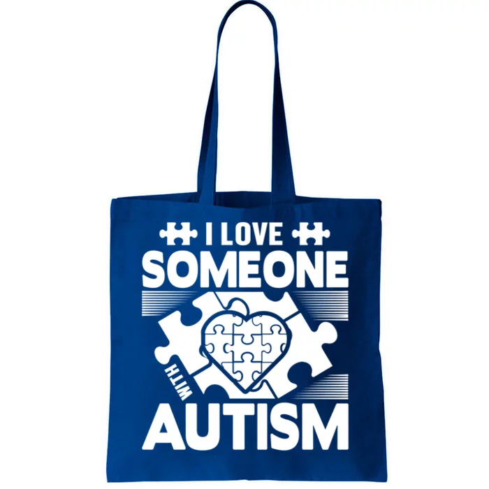 Autism Awareness I Love Someone With Autism Cute Gift Tote Bag