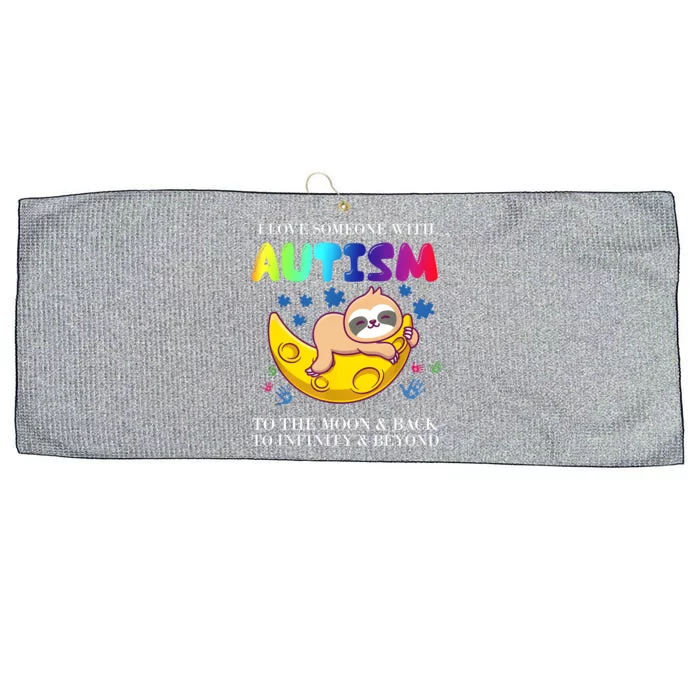 Autism Awareness I Love Someone With Autism Large Microfiber Waffle Golf Towel