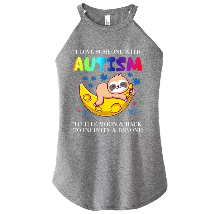 Autism Awareness I Love Someone With Autism Women’s Perfect Tri Rocker Tank