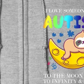 Autism Awareness I Love Someone With Autism Full Zip Hoodie