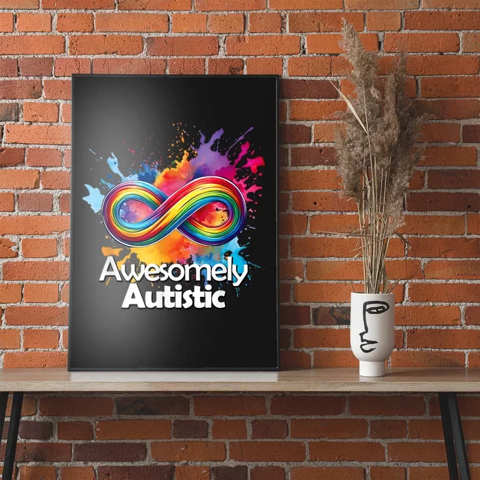 Autism Awareness Infinity Rainbow Poster