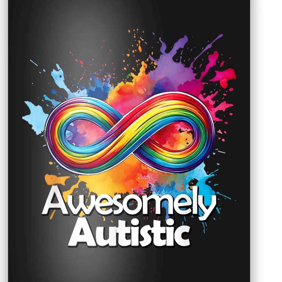 Autism Awareness Infinity Rainbow Poster