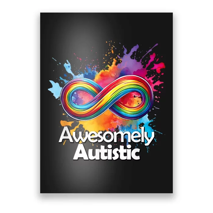 Autism Awareness Infinity Rainbow Poster