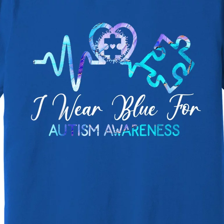 Autism Awareness - I Wear Blue For Autism Awareness Gifts Premium T-Shirt