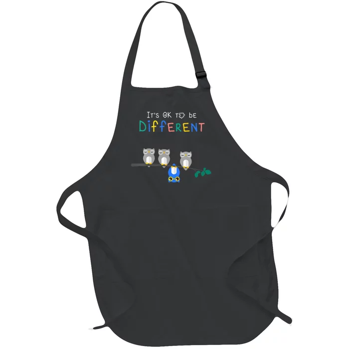 Autism Awareness It's ok to be Different Autism Awareness Full-Length Apron With Pocket