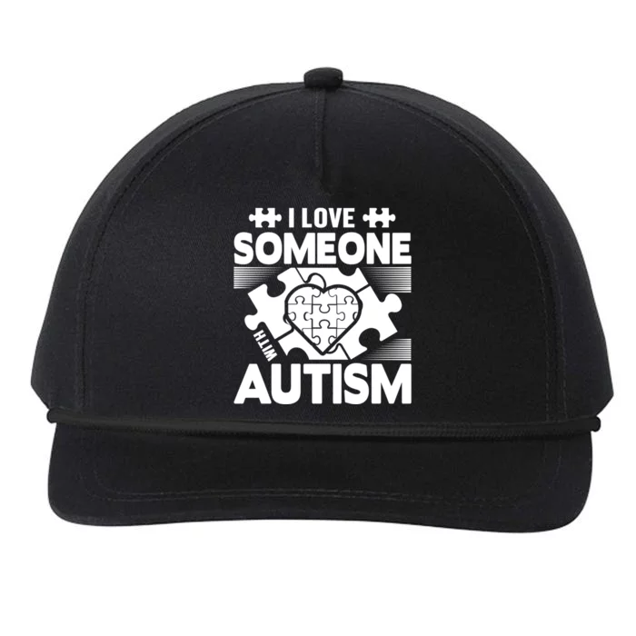 Autism Awareness I Love Someone With Autism Great Gift Snapback Five-Panel Rope Hat