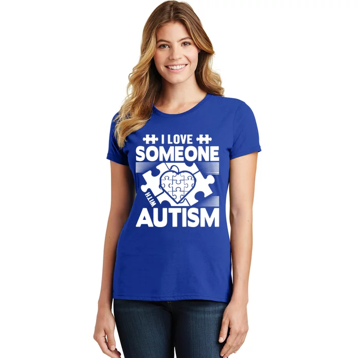 Autism Awareness I Love Someone With Autism Great Gift Women's T-Shirt