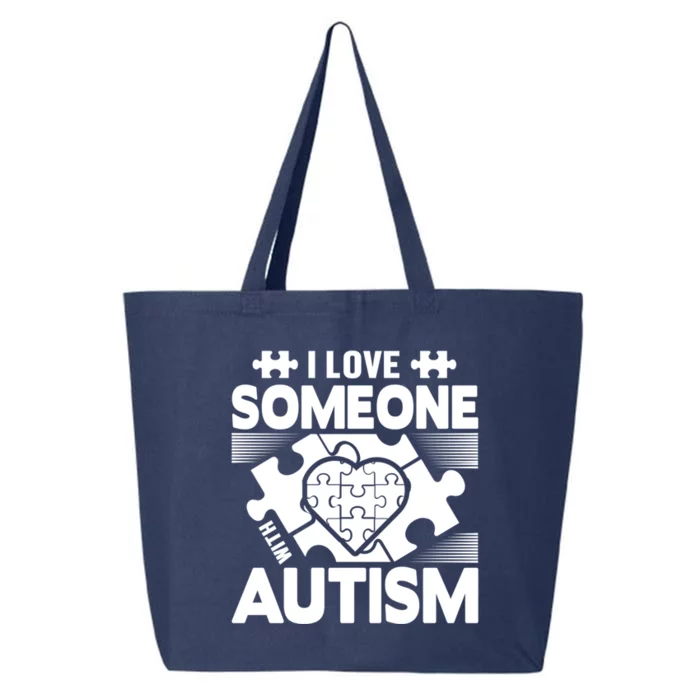 Autism Awareness I Love Someone With Autism Great Gift 25L Jumbo Tote