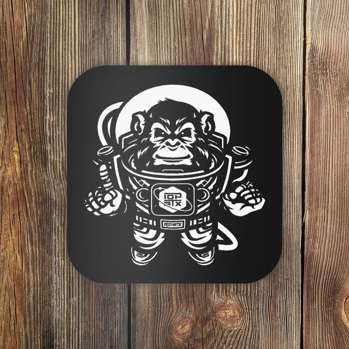 Ape Astronaut In Space 10th Planet Austin Jiu Jitsu Coaster