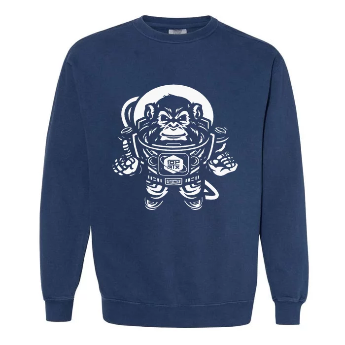 Ape Astronaut In Space 10th Planet Austin Jiu Jitsu Garment-Dyed Sweatshirt